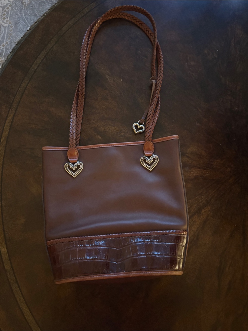 Brown Leather Brighton Shoulder Bag